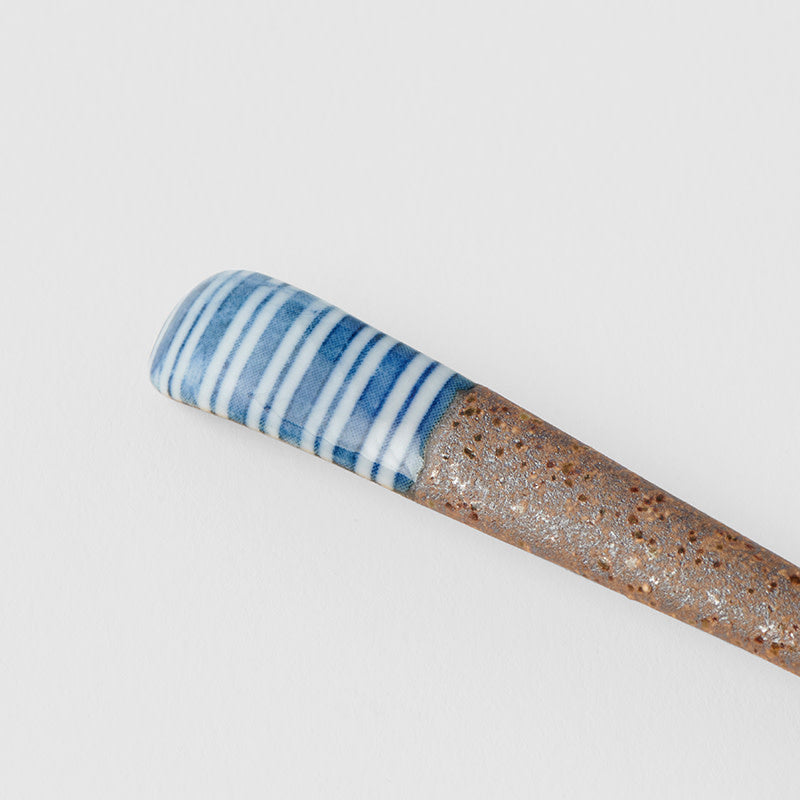Spoon Small Bisque Indigo Stripe V637-C4206