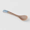 Spoon Small Bisque Indigo Basketweave V637-C4207