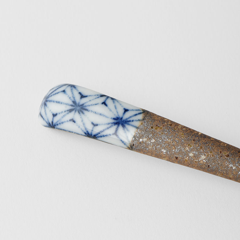 Spoon Small Bisque Indigo Asanoha V637-C4208