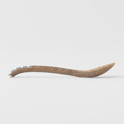 Spoon Small Bisque Indigo Checkerboard V637-C4209