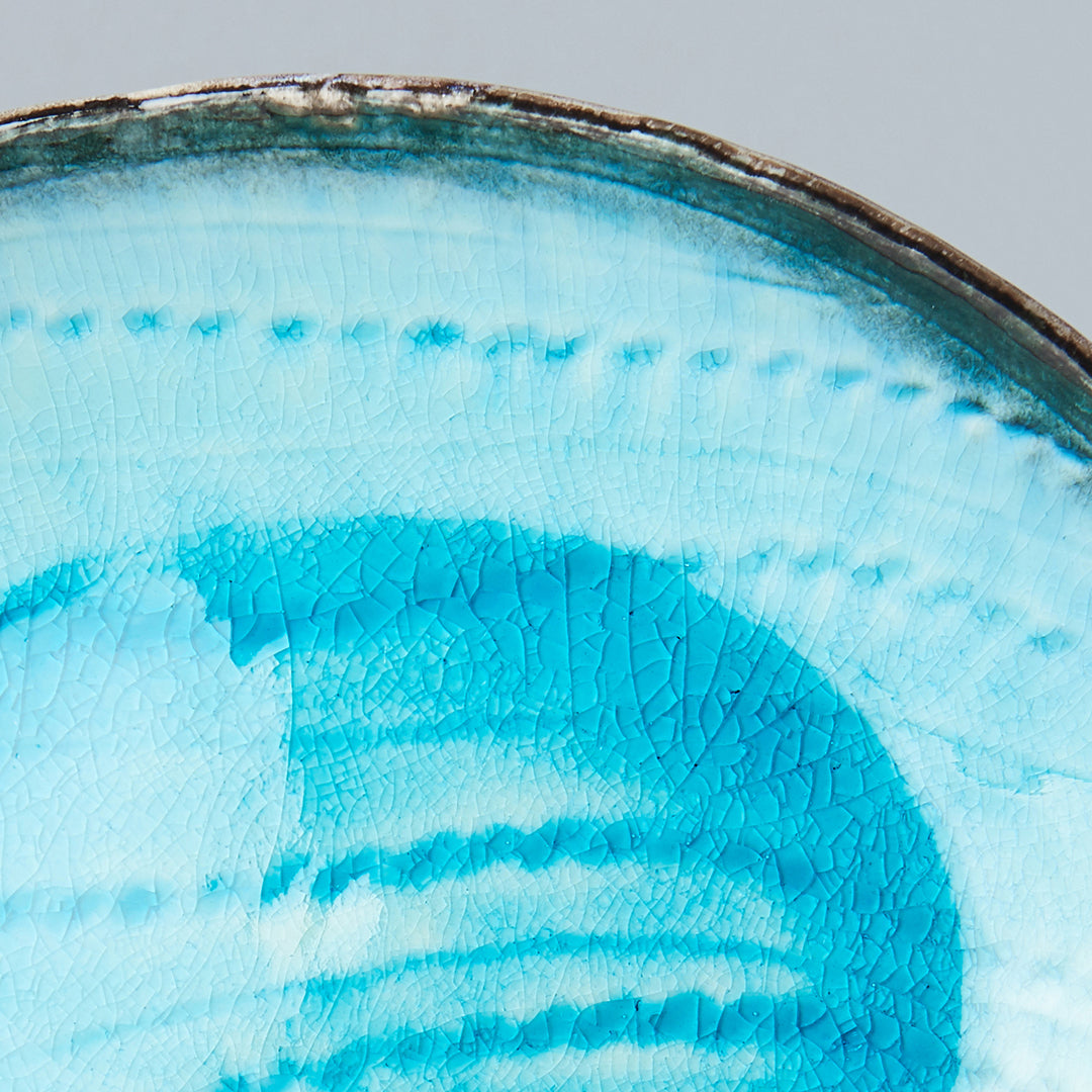 Plate Oval 24x20cm Sky Blue Glaze V637-C5088
