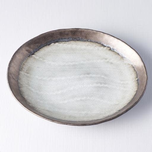 Plate Oval 24cm Light Grey Glaze V637-C5089
