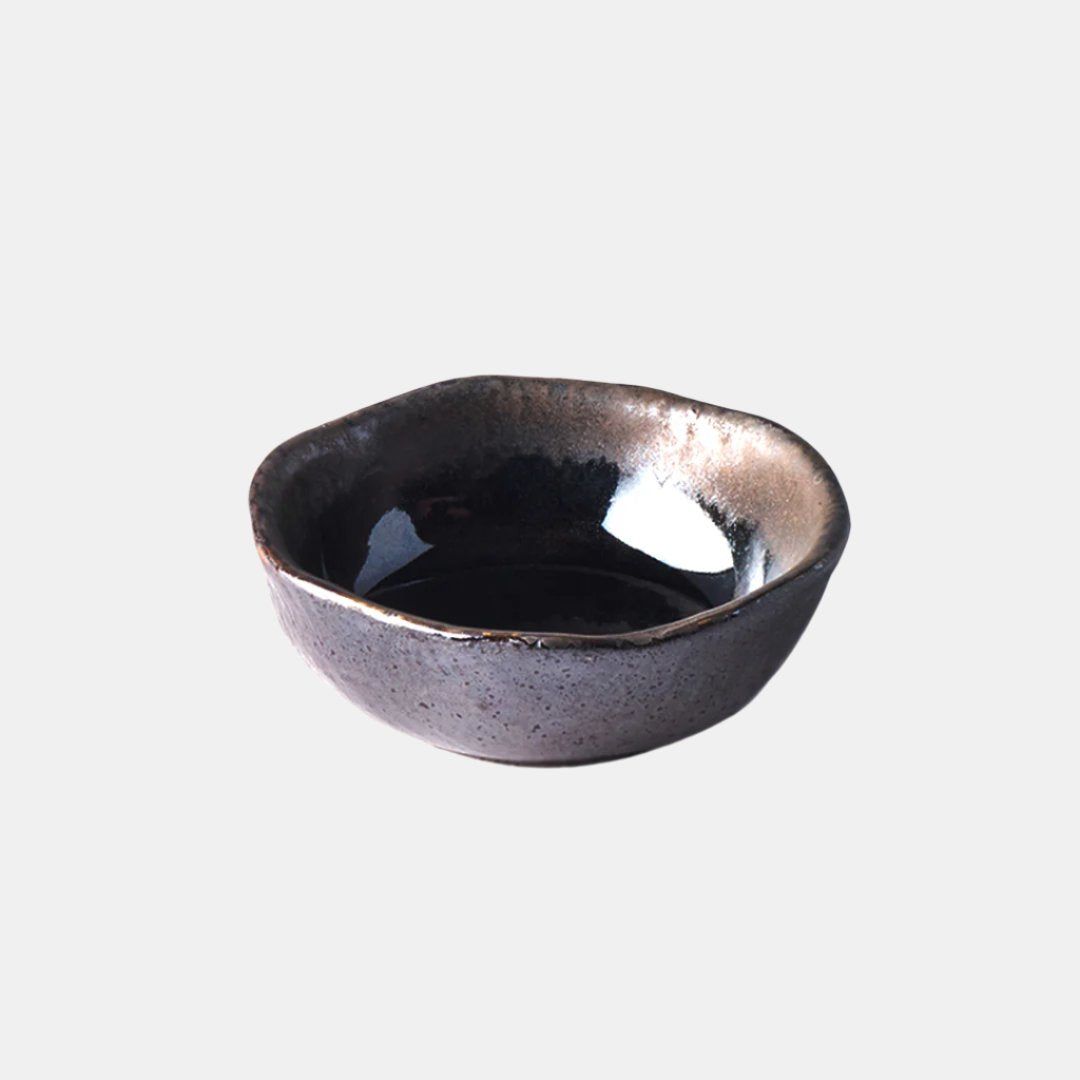 Sauce Bowl 8cm Black Mingei Glaze V637-C5093