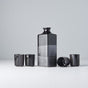 Sake Set 5pcs Gunmetal Black Glaze V637-C5187