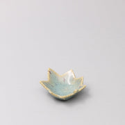 Sauce Dish Maple Leaf 6cm Mint Green V637-C5199