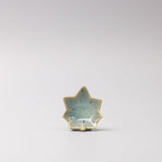 Sauce Dish Maple Leaf 6cm Mint Green V637-C5199