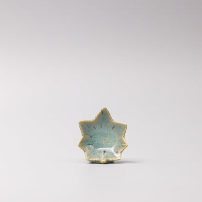 Sauce Dish Maple Leaf 6cm Mint Green V637-C5199