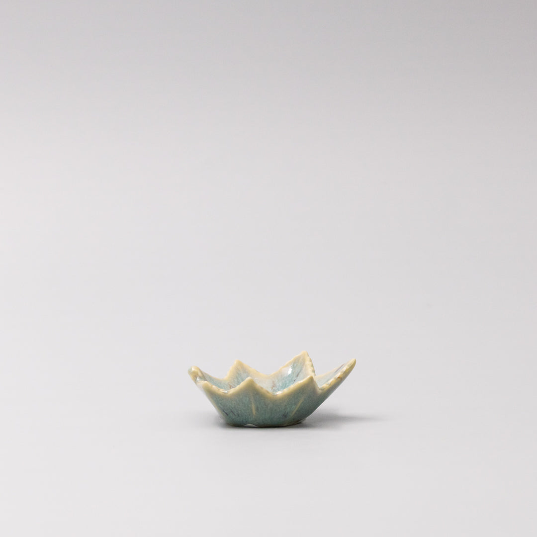 Sauce Dish Maple Leaf 6cm Mint Green V637-C5199