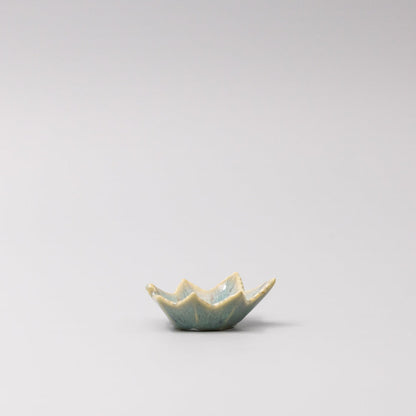 Sauce Dish Maple Leaf 6cm Mint Green V637-C5199