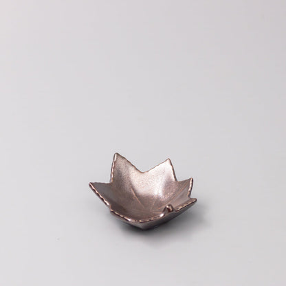 Sauce Dish Maple Leaf 6cm Metallic Lustre Glaze V637-C5200