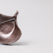 Gingko Leaf Sauce Dish 30ml Metallic Lustre Glaze V637-C5204