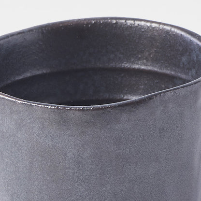 Lopsided Mug 200ml Black and Bisque Glaze V637-C5215