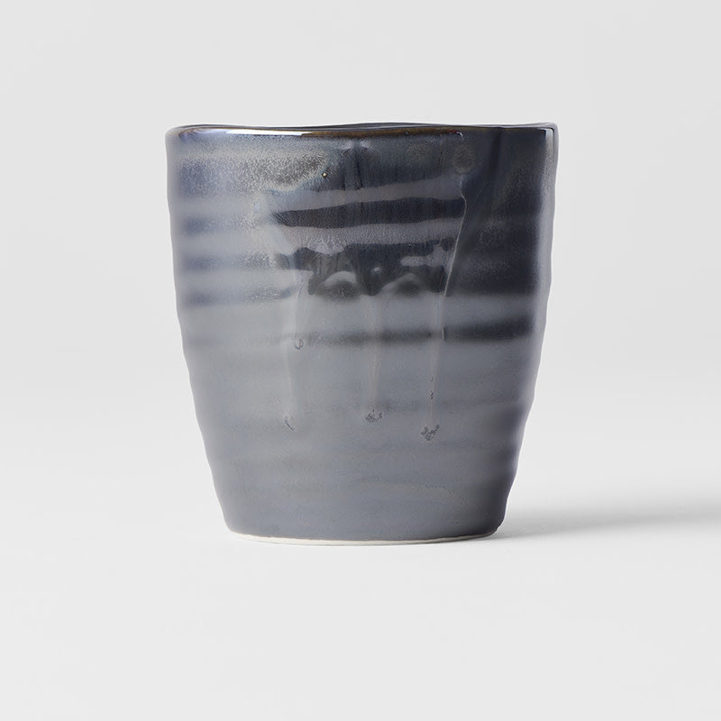 Sushi Mug 325ml Metallic Black Drip Glaze V637-C5354