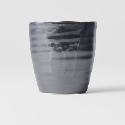 Sushi Mug 325ml Metallic Black Drip Glaze V637-C5354
