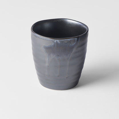Sushi Mug 325ml Metallic Black Drip Glaze V637-C5354
