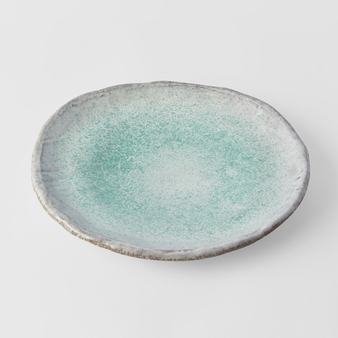 Plate Oval 25cm Aqua Splash Glaze V637-C5422
