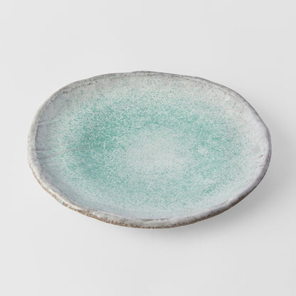 Plate Oval 25cm Aqua Splash Glaze V637-C5422