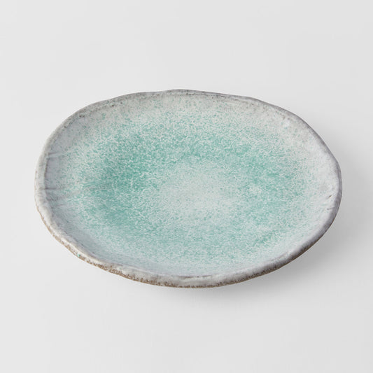 Plate Oval 25cm Aqua Splash Glaze V637-C5422