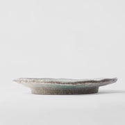 Plate Oval 25cm Aqua Splash Glaze V637-C5422