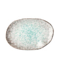 Plate Oval 17x11cm Aqua Splash Glaze V637-C5423