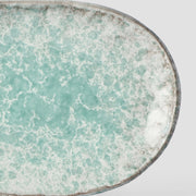 Plate Oval 17x11cm Aqua Splash Glaze V637-C5423