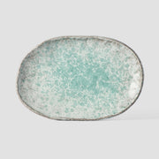 Plate Oval 17x11cm Aqua Splash Glaze V637-C5423