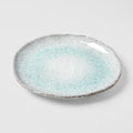 Plate Oval 30cm Aqua Splash Glaze V637-C5426