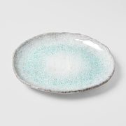 Plate Oval 30cm Aqua Splash Glaze V637-C5426