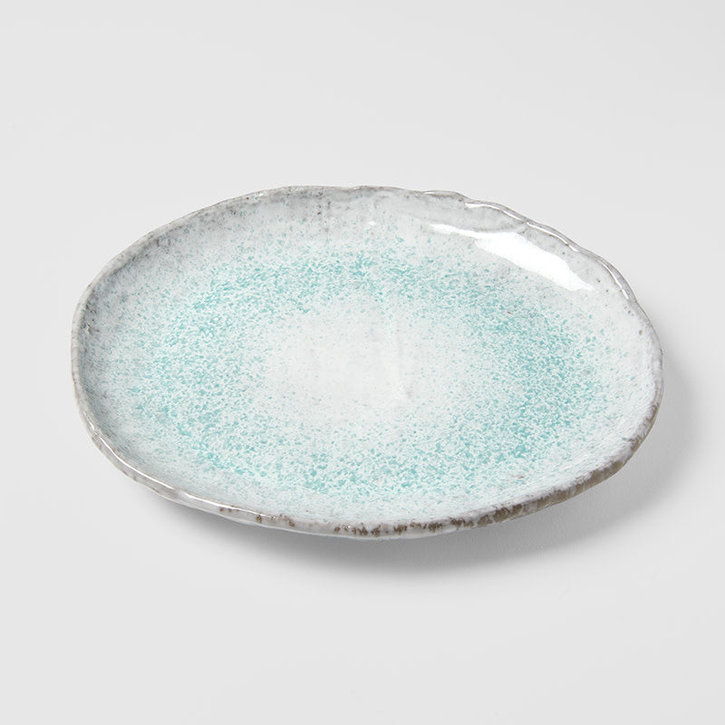 Plate Oval 30cm Aqua Splash Glaze V637-C5426