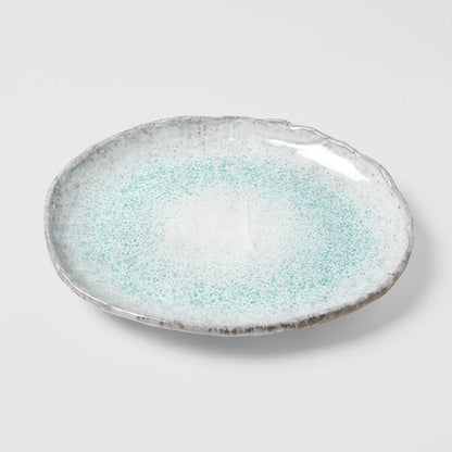 Plate Oval 30cm Aqua Splash Glaze V637-C5426