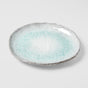 Plate Oval 30cm Aqua Splash Glaze V637-C5426