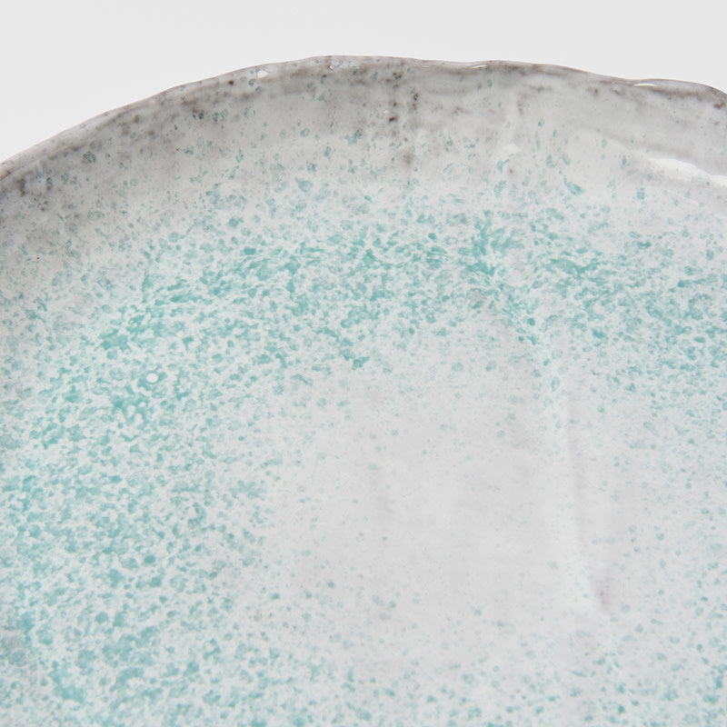 Plate Oval 30cm Aqua Splash Glaze V637-C5426