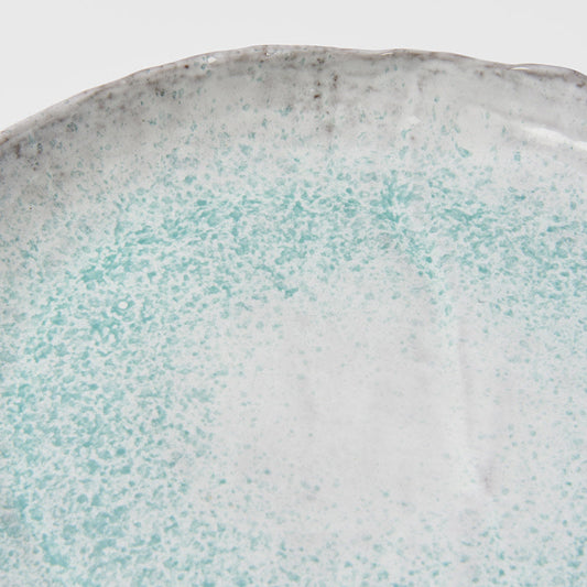Plate Oval 30cm Aqua Splash Glaze V637-C5426