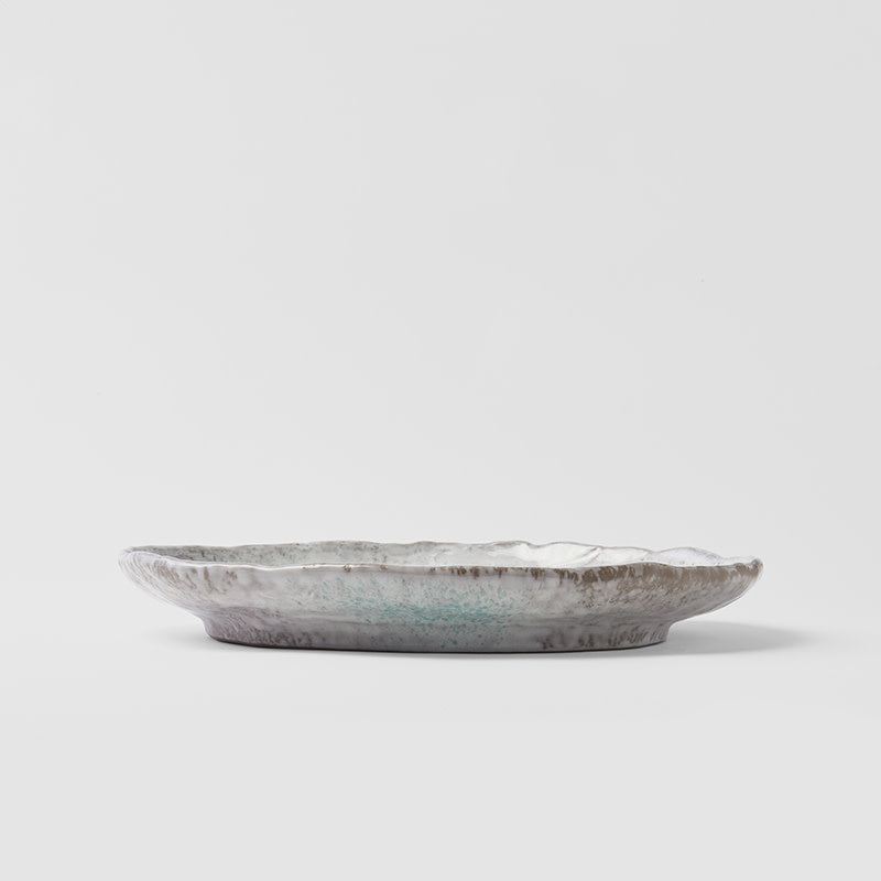 Plate Oval 30cm Aqua Splash Glaze V637-C5426