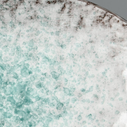 Plate Oval 24x17cm Aqua Splash Glaze V637-C5427