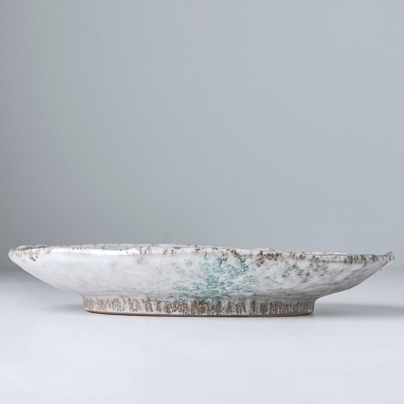 Plate Oval 24x17cm Aqua Splash Glaze V637-C5427