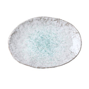 Plate Oval 24x17cm Aqua Splash Glaze V637-C5427
