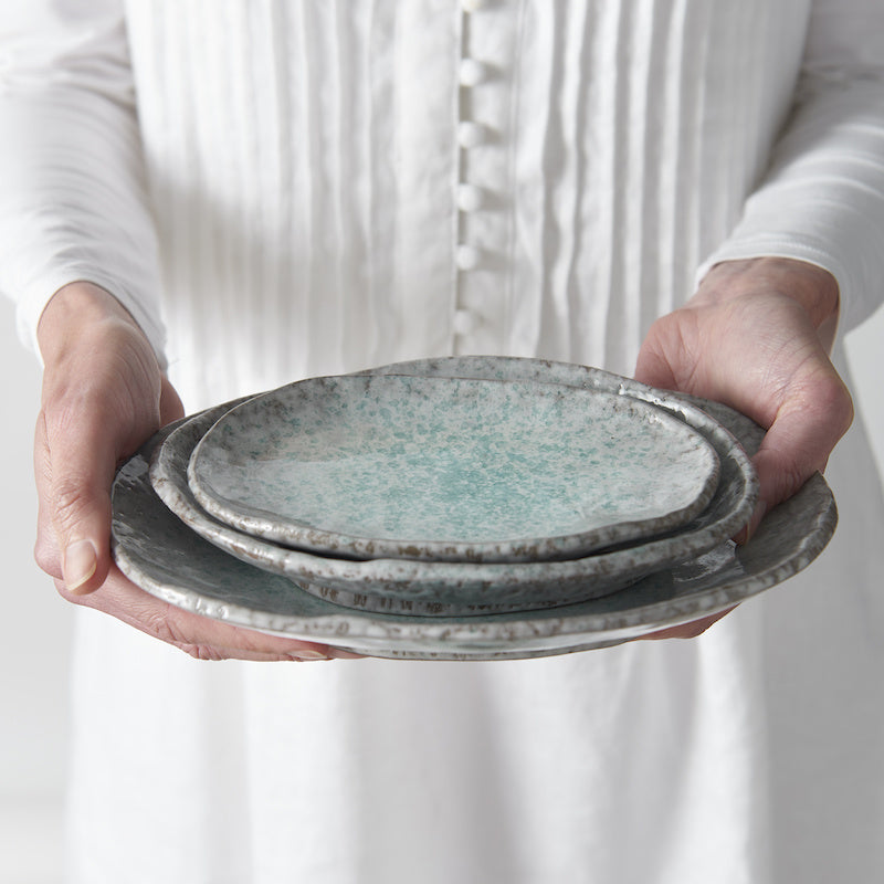 Serving Plate 27cm Aqua Splash Glaze V637-C5429
