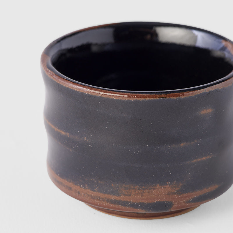 Sake Cup Ochoko 40ml Tenmokku Black Glaze V637-C5450
