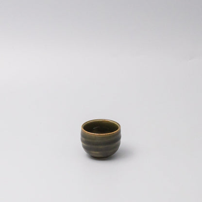 Sake Cup 40ml 'Ochoko' Rounded Oribe Green V637-C5455