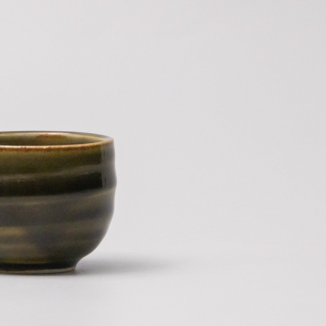 Sake Cup 40ml 'Ochoko' Rounded Oribe Green V637-C5455