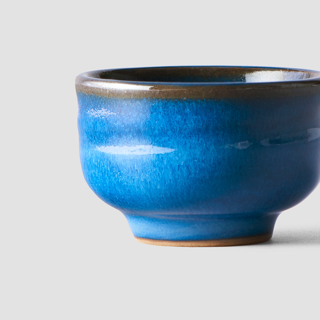 Sake Cup 35ml Gura Kiln Blue Glaze V637-C5463