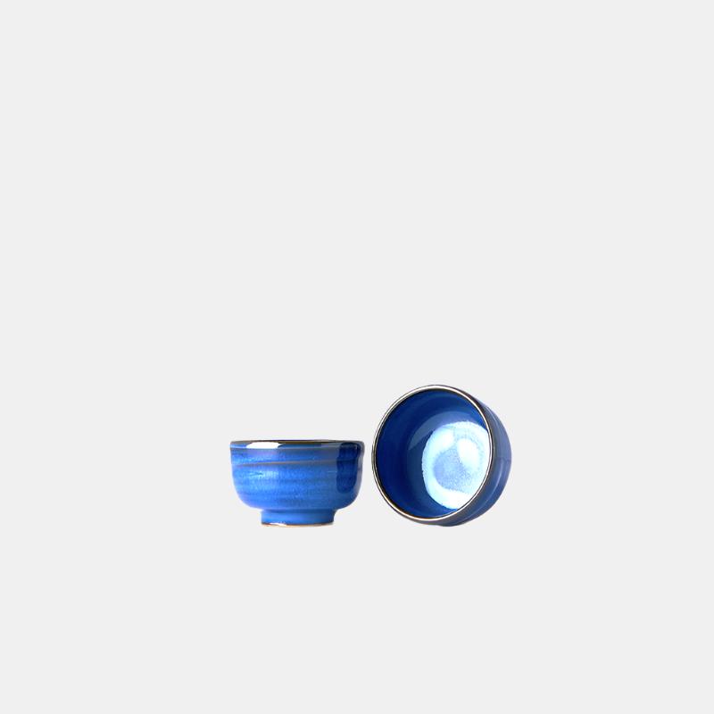 Sake Cup 35ml Gura Kiln Blue Glaze V637-C5463