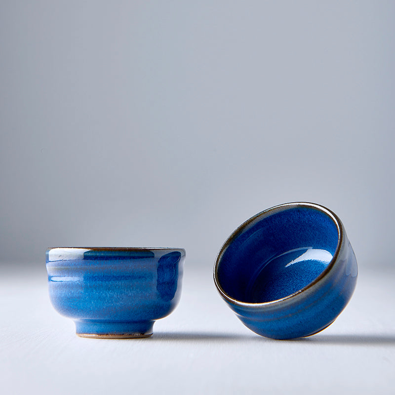 Sake Cup 35ml Gura Kiln Blue Glaze V637-C5463