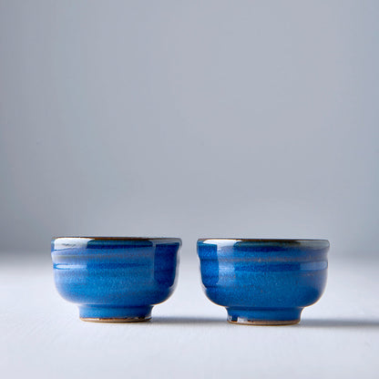 Sake Cup 35ml Gura Kiln Blue Glaze V637-C5463
