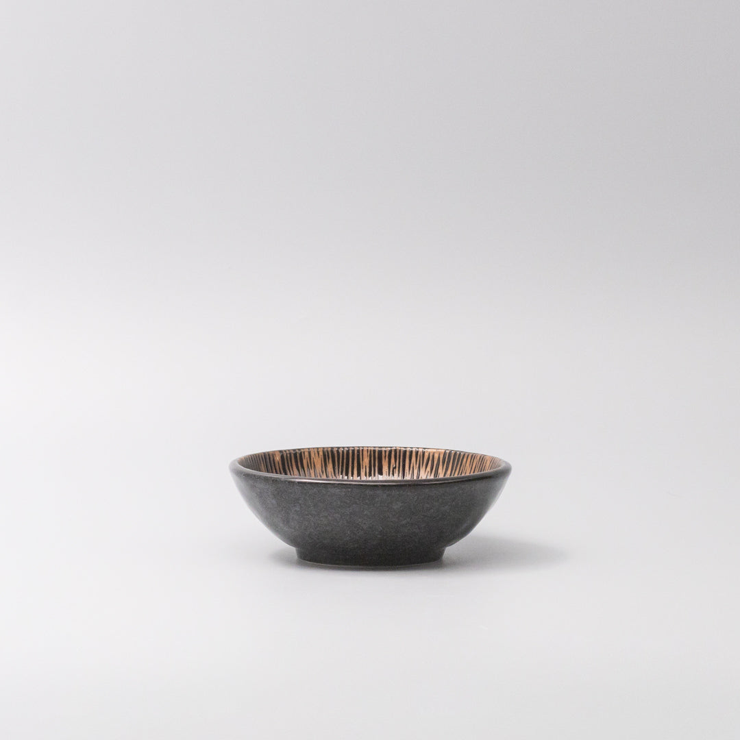 Tapas Bowl 13cm Bronze Converging Line Glaze V637-C5467