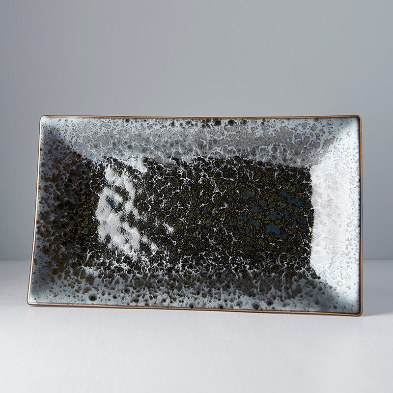 Platter Rectangular 33cm Black Pearl Glaze V637-C6121