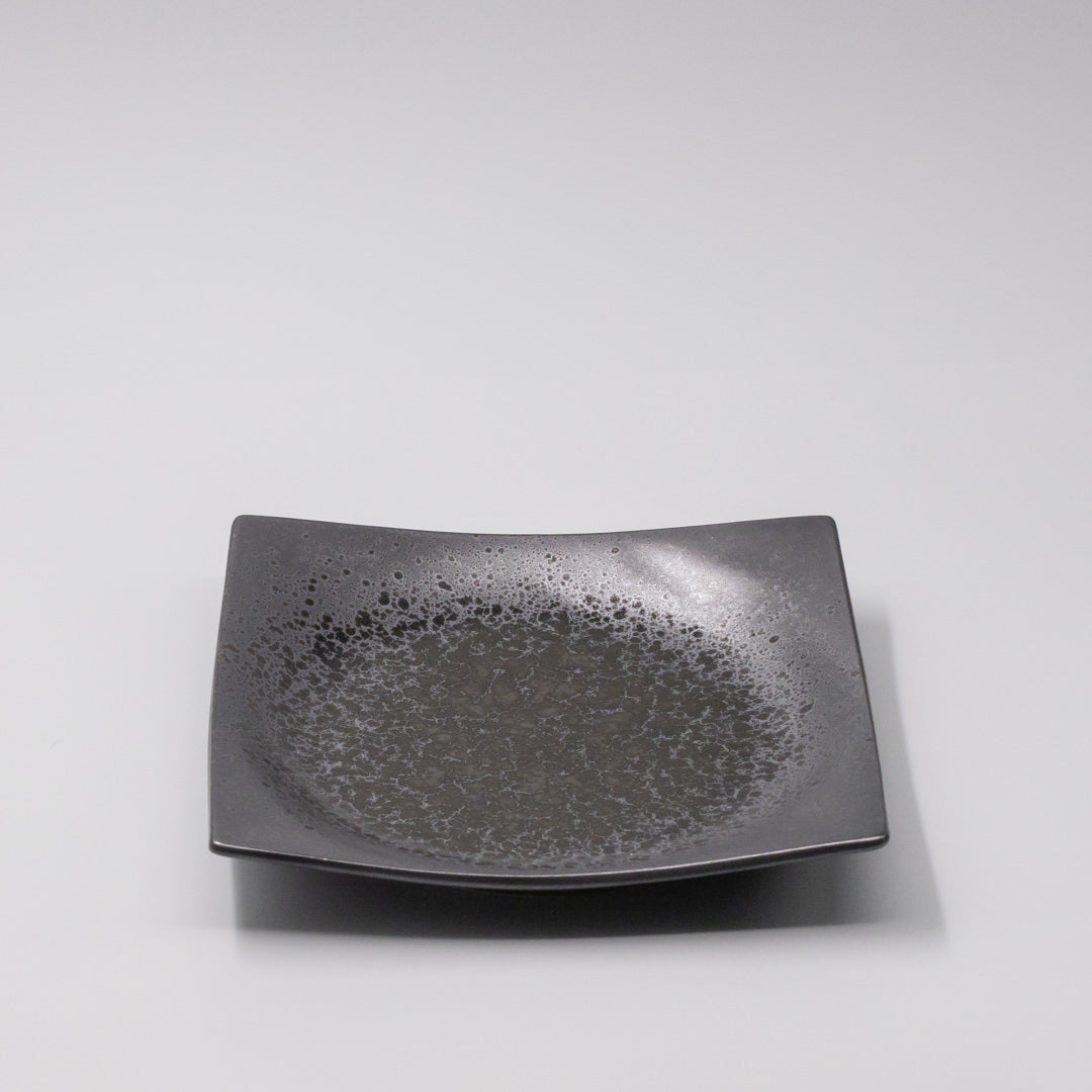 Plate Square 22cm Black Pearl Glaze V637-C6123