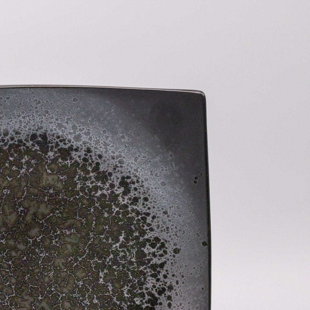Plate Square 22cm Black Pearl Glaze V637-C6123