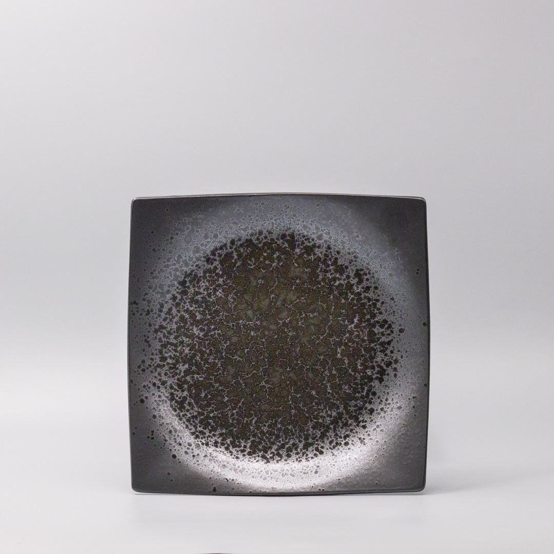 Plate Square 22cm Black Pearl Glaze V637-C6123